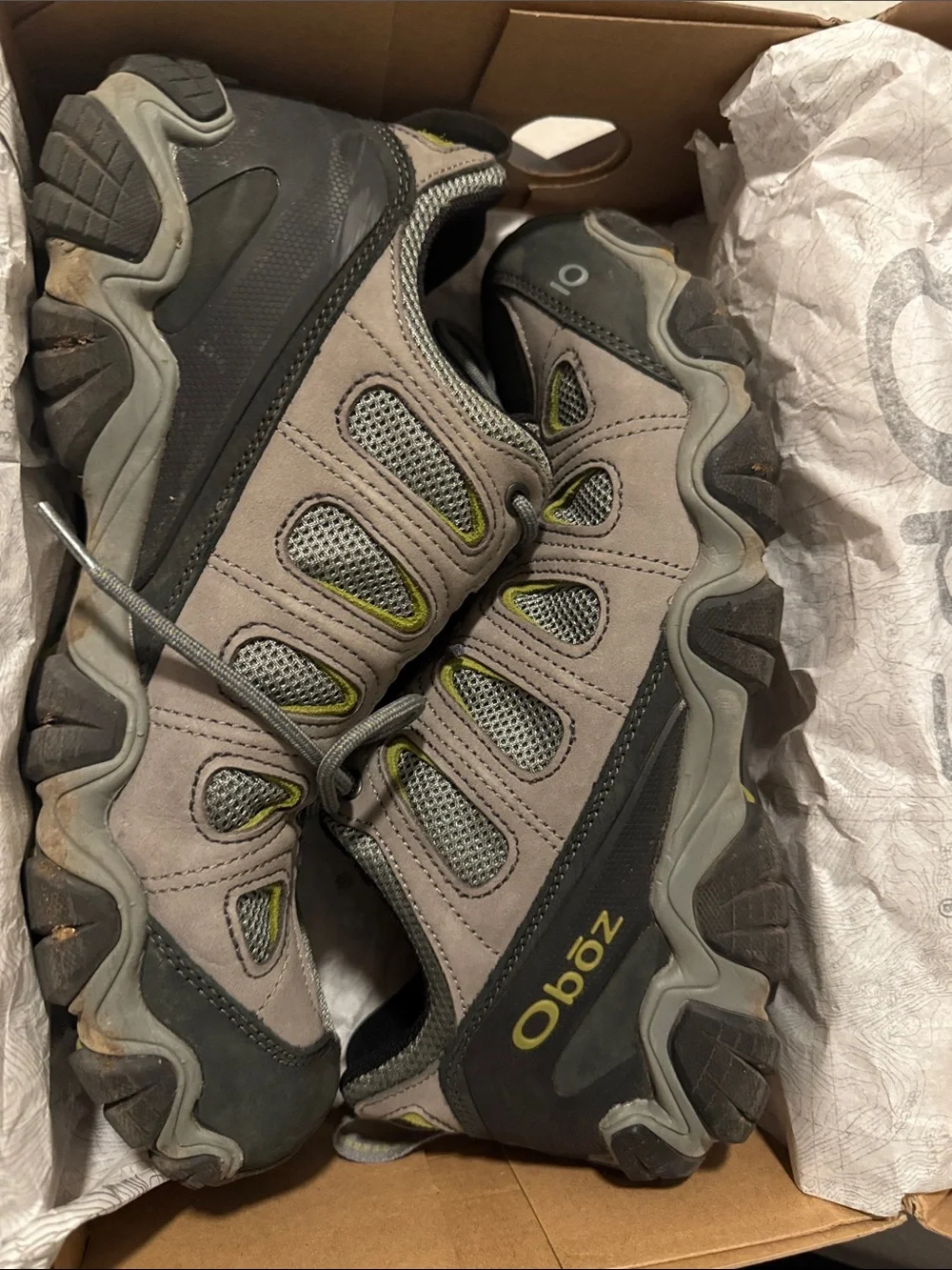 Oboz Hiking Boots Sawtooth II Low Men’s Size 12 Regular Shoes Pewter